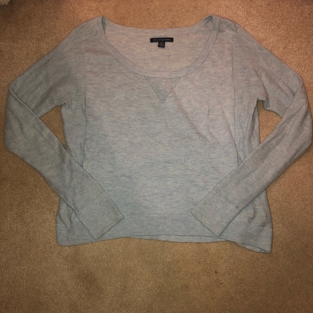 American Eagle Blue Knit Sweater